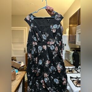 Dark Blue Floral Torrid Plus Size Dress